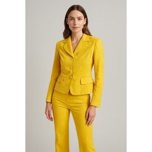 ICEBERG Women's 2-Piece Yellow Jacquard Suit- Coton/Silk Blend - Size XS